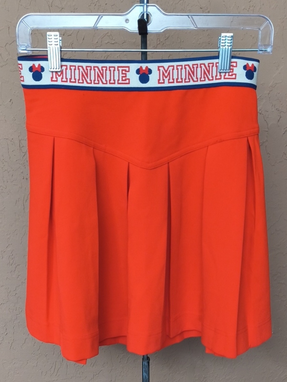 Disney Minnie Majorette Pleated Mini Skirt Orange Size Medium